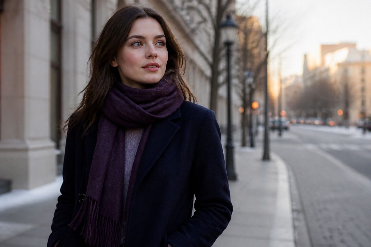 Soft Winter color palette with cool muted contrast